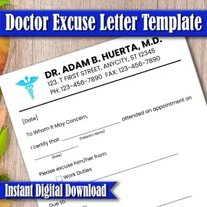 Doctor Excuse Letter Template