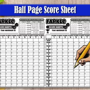 Farkle Score Sheet