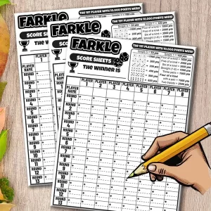 Farkle Score Sheet