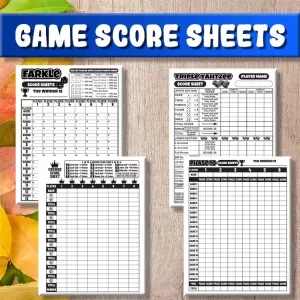 Game Score Sheets